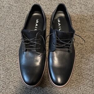 The Rail Black Leather Oxfords